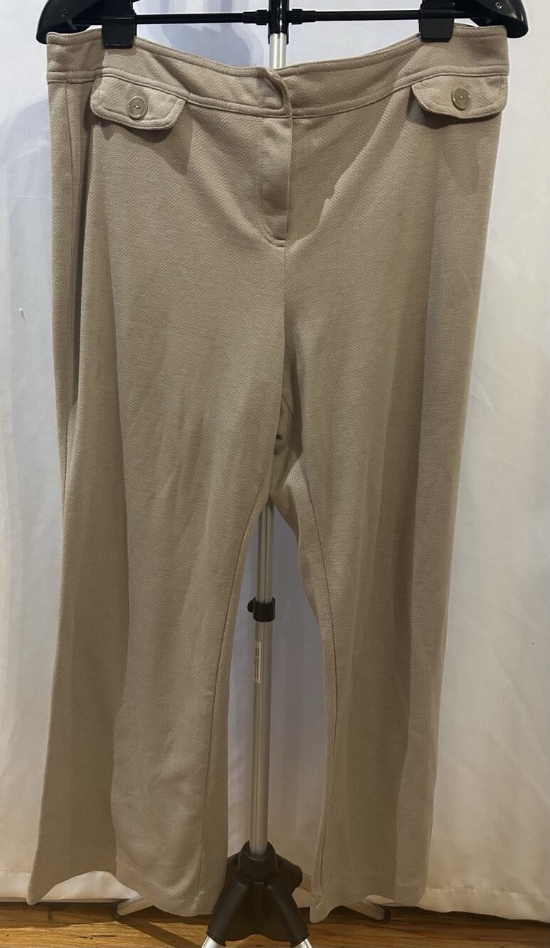 New York & Company Stretch Tan Slacks size XL Petite
